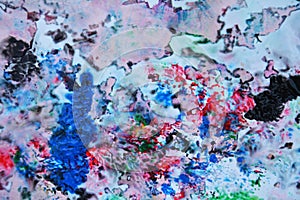 Abstract blue pink blue gray colors and hues. Abstract wet paint background. Painting spots.