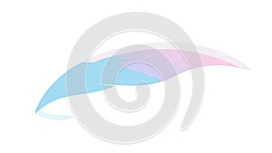 Abstract Blue and Pink Curved Wave Shape, vector design Generative AI