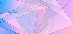 Abstract blue and pink gradient polygonal pattern background and texture. Low poly mosiac triangle shapes in random design