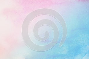 Abstract blue and pink pastel watercolor background