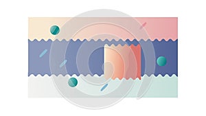 Abstract Blue and Pink Wavy Pattern Background, vector design Generative AI