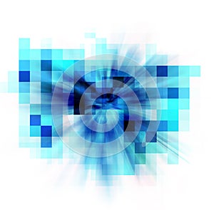 Abstract blue pixel background