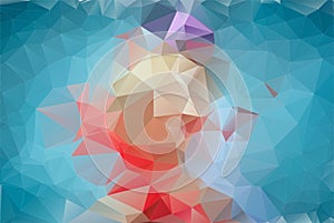 Abstract blue polygonal background.