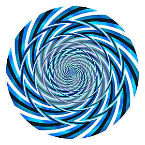 Abstract blue power vortex ball