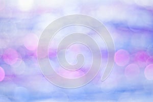 Abstract blue and purple bokeh background. Circle lights of blur