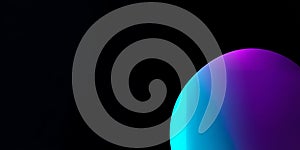 Abstract Blue Purple Gradient Sphere Background