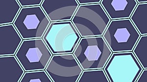 Abstract Blue Purple Hexagonal Pattern, Modern Geometric Background, vector design Generative AI