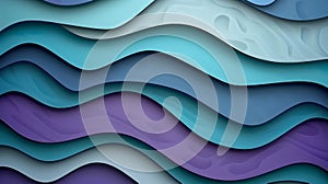 Abstract blue and purple waves on dark background for contemporary modern design concepts
