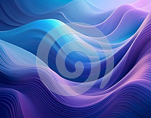 Abstract blue and purple wavy background with vibrant gradient hues