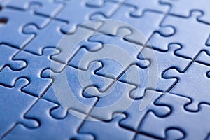 Abstract blue puzzle background