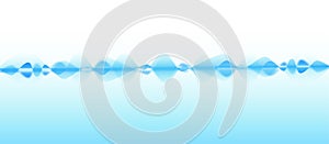 Abstract Blue Radio Waves in Light Blue Background
