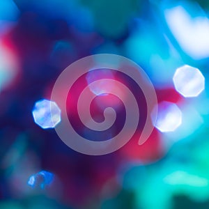 Abstract blue and red circular bokeh background