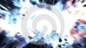 Abstract blue and red energy explosion background