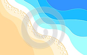 Abstract blue sea and beach summer background