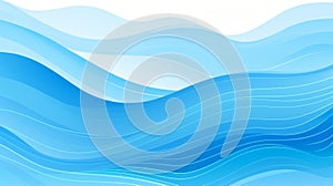 Abstract Blue Sea Wave Background AI Generated
