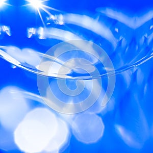 Abstract Blue Shapes & Blurs Background