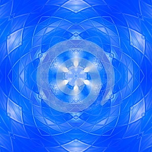 Abstract Blue Shapes & Blurs Background