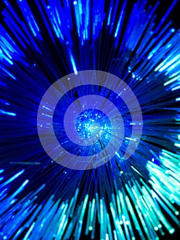 Abstract blue shone pattern from lines