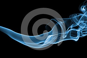 Abstract blue silky smoke