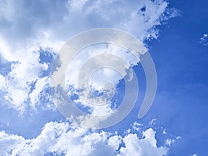 abstract blue sky high shape clouds background in summer gradient light beauty background. beautiful bright cirrostratus cloud and