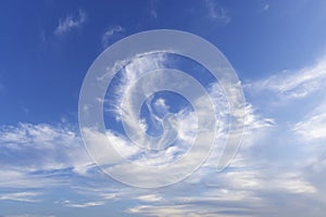 Abstract blue sky with white clouds