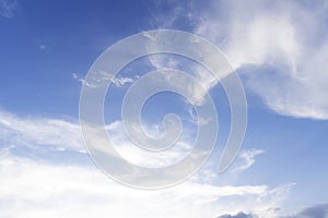 Abstract blue sky with white clouds