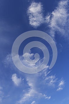 Abstract blue sky with white clouds