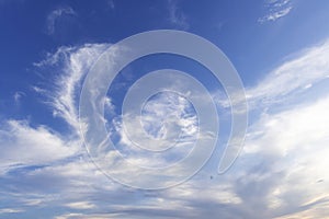 Abstract blue sky with white clouds