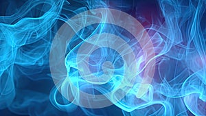 Abstract blue smoke background generated by AI. Generative AI illustration..