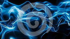 abstract blue smoke spreading in waves
