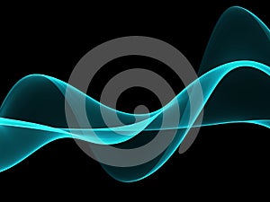 Abstract blue Smooth wave line