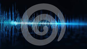 Dynamic Blue Digital Sound Wave Equalizer Background