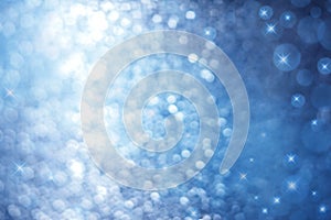 Abstract Blue Sparkle Christmas Background