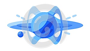 Abstract blue spheres connected, representing a data network, vector design Generative AI