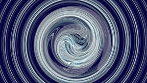 Abstract blue spiral art backdrop or wallpaper on black background, clockwise rotation footage