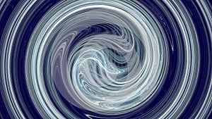 Abstract blue spiral art backdrop or wallpaper on black background, clockwise rotation footage, close up