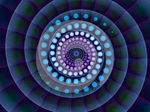 Abstract blue spiral background