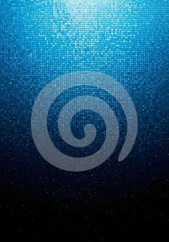 Abstract Blue Square Mosaic Background Texture Pattern