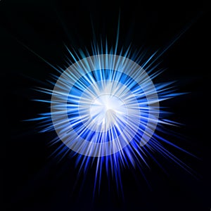 Abstract blue star. Vector