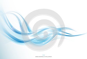 Abstract Blue Stripe Background, water wave concept, vector illustration