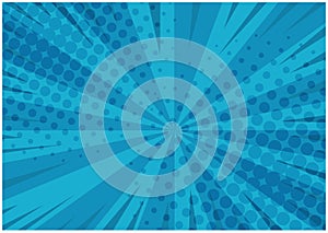 Abstract blue striped retro comic background