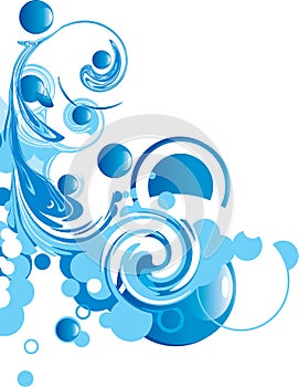 Abstract blue swirl