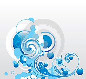 Abstract blue swirl background