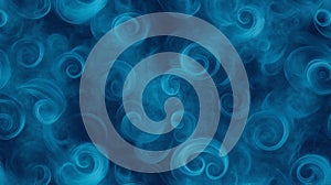 Abstract Blue Swirl Smoke Pattern. Digital Background Texture