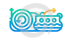 Abstract Blue Swirl Water Wave Vector, vector design Generative AI