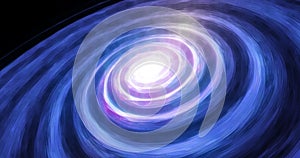 Abstract blue swirling twisted vortex energy magical cosmic galactic bright