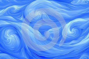 Abstract Blue Swirls Background