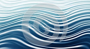 Abstract Blue and Teal Wavy Lines Flowing Background