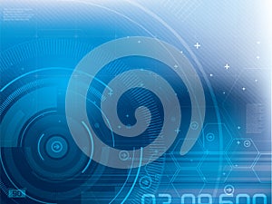 Abstract blue technical background