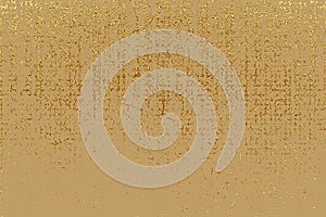 Gold grunge texture to create distressed effect. Patina scratch golden elements. Vintage abstract illustration.